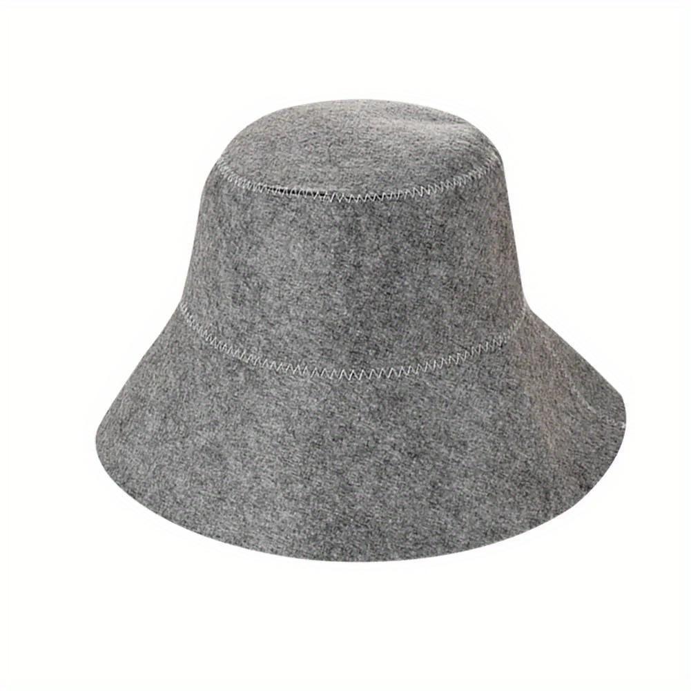 TEMU Minimalistisk Filt Sauna Hatt, Varmebestandig Dusjhette, Termisk Isolasjon, Vannabsorberende, Høytemperaturbestandig, Hodeplagg for Hårpleie for Varme Kilder og Saunaer, Bærbar Sauna