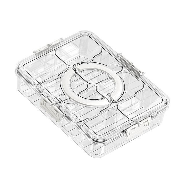 TEMU Transparent -compartment Fresh-keeping Box Kitchen Refrigerator Fresh-keeping Sealed Box Cross-border Storage Box Food-grade Partition Storage Box