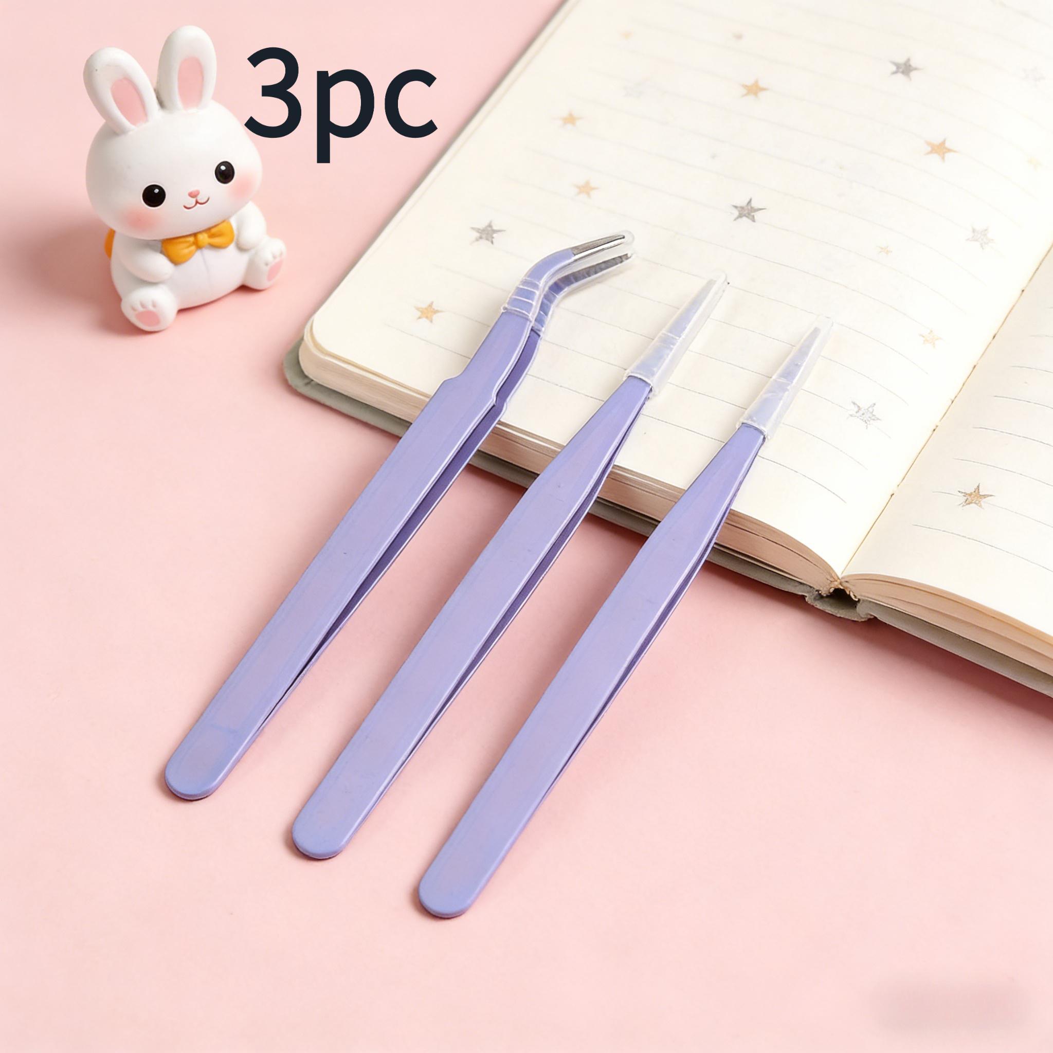 TEMU Juego de 3 pinzas de precisión de acero inoxidable | para abalorios, álbumes de recortes y manualidades detalladas