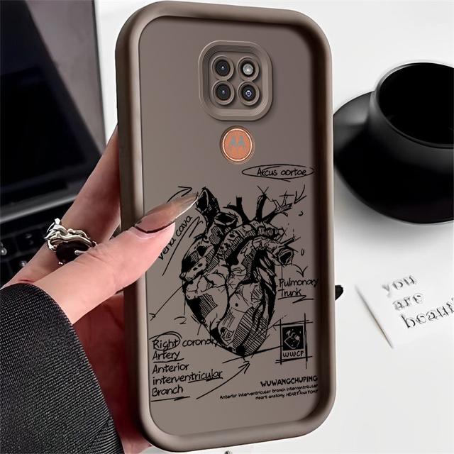 TEMU Funda para teléfono: Motorola Moto G9 Play, diseño creativo de cardiovascular, funda protectora antigolpes y anticaídas
