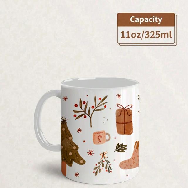 TEMU كوب عيد الميلاد الساحر بتصميمات رائعة، هذا الكوب الخزفي البسيط مثالي للقهوة والكاكاو الساخن. إنه هدية عطلة ممتعة مزينة بفيونكة، ومناسب للمشروبات الساخنة والباردة، وهو رائع لأعياد الميلاد أو كهدية