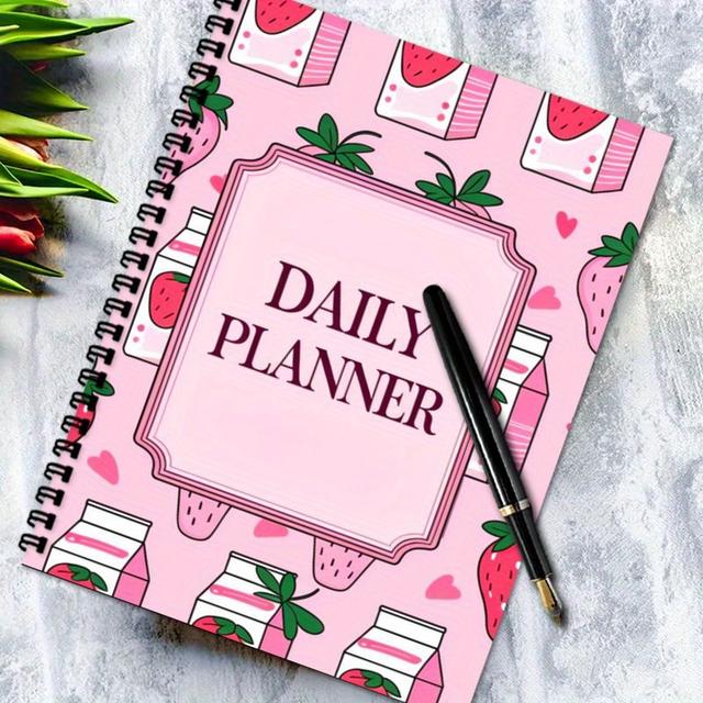 TEMU 1 Pca5 Spiral Daily Planner With Schedule, Elegant To-do List, Suitable For Adults, Office Organization And Task Management