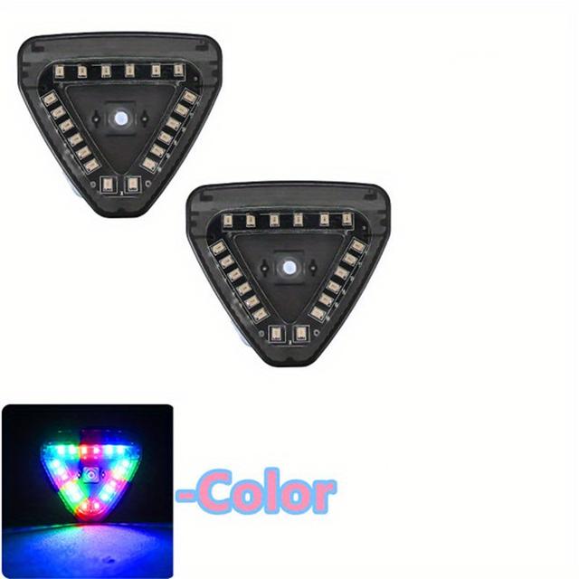 TEMU 2pcs/set Car Motorcycle Solar Led Light, Anti-collision Safety Light, Led Decorative Light Atmosphere Lamp, Auto Motorcycle Accessories Decorations,