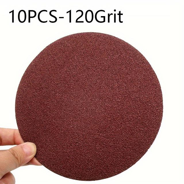 TEMU 10 قطعة 150 مم 6 بوصة أقراص طحن 60-600 غريت ورق حبوب متوسط ​​يستخدم مناسبًا لأدوات دوارة، وتحضير الخشب وأجهزة الحفر أساسيات النجارة | علاج سطح ناعم | مواد طحن متينة، قرص طحن أدوات دوارة