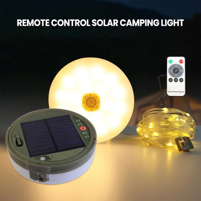 TEMU 10m Led Camping String Lights, Camping Essentials 32. 8ft Lamp Lights, 2 In 1 Outdoor String Lights With 8 For Tent Yard Garden Hiking Travel Decoration And Holiday Christmas Gift