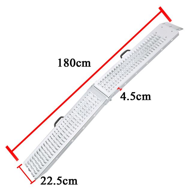 TEMU 2-pack Folding Loading Ramps For Motorcycles And Vehicles - Heavy Duty 400kg Capacity, Portable And Foldable Ramp Set With Anti-slip Surface