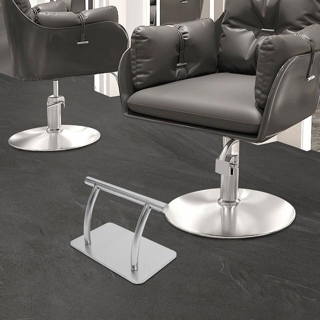 TEMU Cncest Stainless Steel Hairdressing Chair Footrest - Sleek, Adjustable Height, Chrome Finish, Ideal For Salon Or Home Use, Salon Seating|sleek Chrome Finish|
