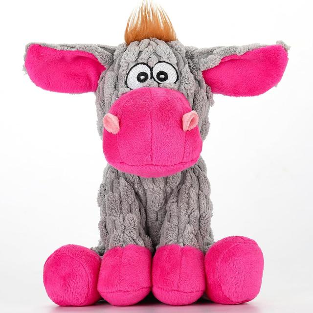 TEMU Sturdy Crinkle Plush Toys For Big Dogs – Squeaky Interactive Chew Toy, No Stuffing For Large Pet Toy To Small To For Large Breeds, Strong But Gentle Animal For Indoor Fun