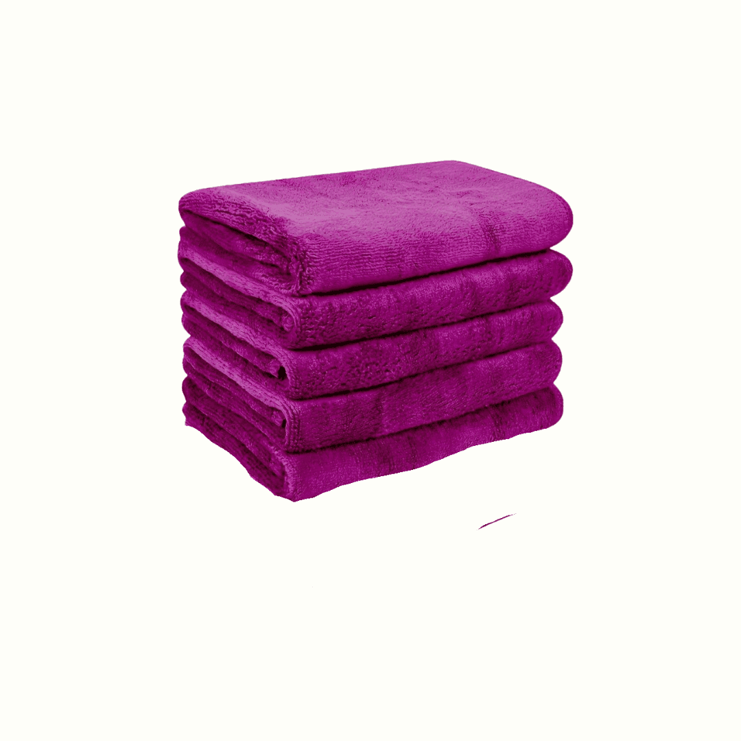 TEMU 5 Packs Soft Towel Quick Drying Face Cloths Reusable Makeup Remover Cloths Microfiber Facial Cloths For Washing Face Makeup Washcloths Wine Red