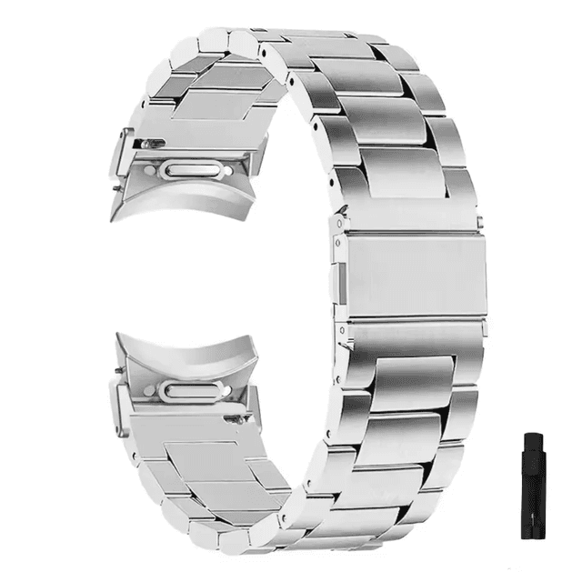 TEMU Fastening Stainless Steel For For Galaxy Watch 6 Classic 43 47mm And For Galaxy Watch 7fe 7 6 5 4 44mm 40mm 5 Pro 45mm Bracelet