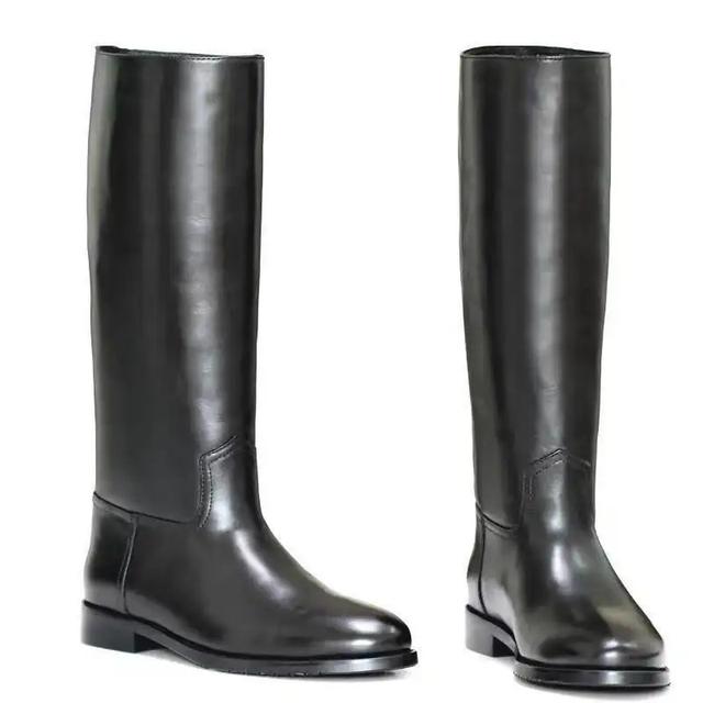 TEMU 【メンズ】オーバニーガーター ロングブーツ 冬用 フリース裏地 冷さ対策 暖かい ライディング カウボーイブーツ 滑り止めラバーソール 通気性 合成＆フェイクカバー アッパー - オール快適 馬術、カジュアル＆ルウェア - 丈夫なウスタイル B