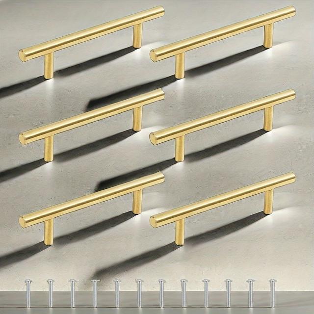 TEMU Griffe für Harzform, 6 Stück Griffe für Epoxidharz Gießform, goldene Harzformgriffe mit Schrauben-Set für Tablett, Servierbrett, Weinschrank, Schublade, Tür