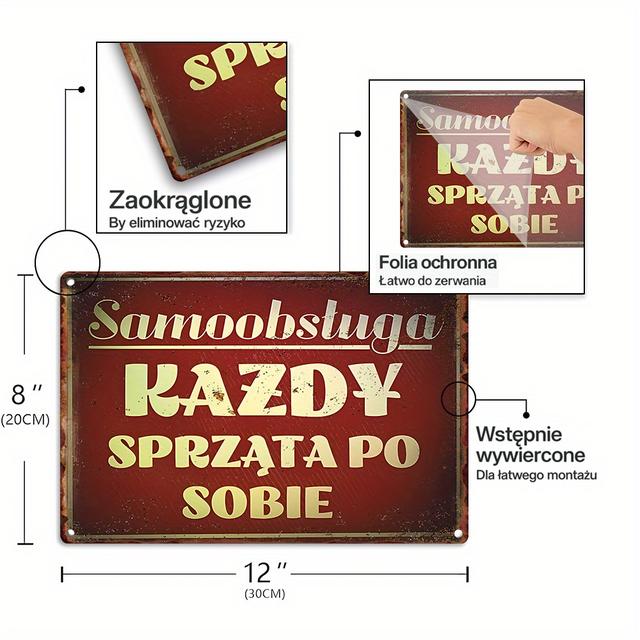 TEMU 2d Flat - 1pc, 2d Flat, Vintage Metal Sign, - Motorcycle, Polish Motorcycle Retro Sign, Suitable For Garage, Workshop, , Wall Art Decoration, Wall Aesthetic Decor, Fun Decoration