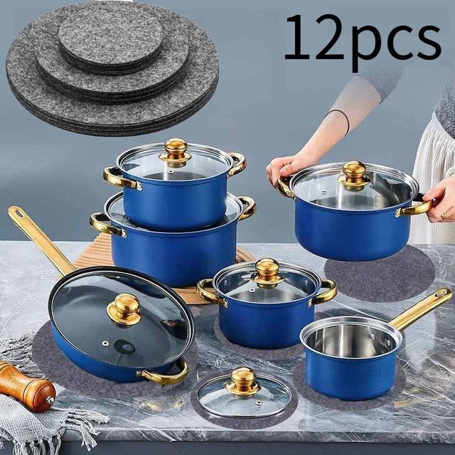 TEMU Juego de 12 almohadillas de fieltro diseñadas para proteger platos, tazones y platos de rozaduras, sirviendo como separadores y protectores de almacenamiento