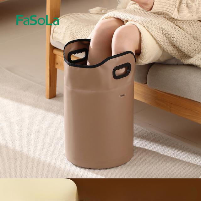 TEMU Foot Bath Bucket, A Portable Home-use Deep Knee-high Foot Soaking Basin, Features Insulation For The Lower Legs And A Foldable Design, Made From Multiple High-quality And Durable Materials