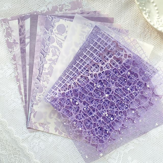 TEMU 15 Sheets Of Textured Mesh Paper, Perfect For Aesthetic Scrapbooking, Journaling, And Art Projects.