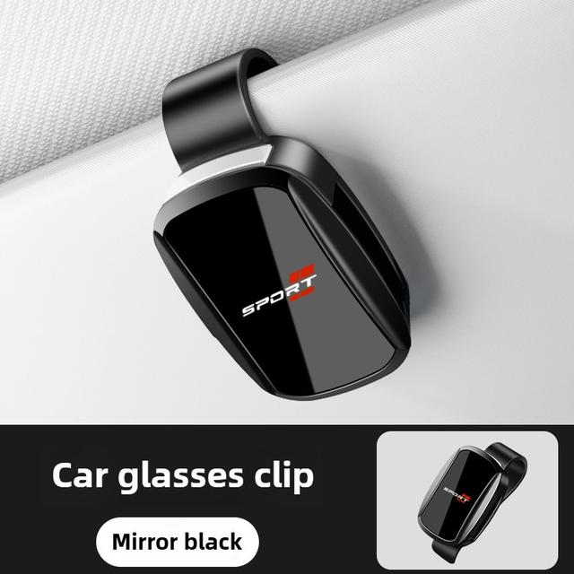 TEMU Sport Car Sun Visor Glasses Clip, Sporty Style Glasses Storage Holder, Glasses Organizer, Car Glasses Case, Compatible With Most Vehicle Models