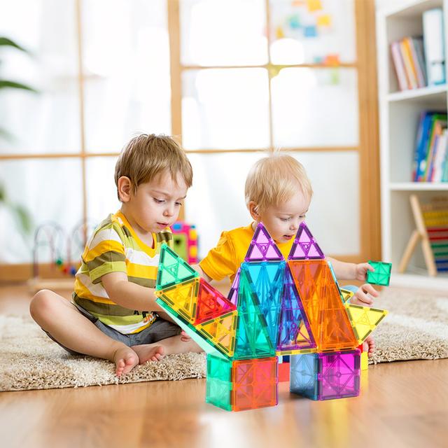 TEMU 60pcs Magnetic Tiles, Magnetic Building Blocks For Children, Magnetic Building Block Sets, Stacking Blocks