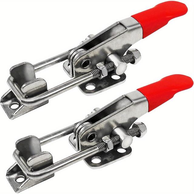 TEMU Set Of 2 Heavy Duty Toggle Clamps, Of Holding 181.44kg, Featuring A 304 Adjustable U Bolt With Release Latch (40323-2pcs)