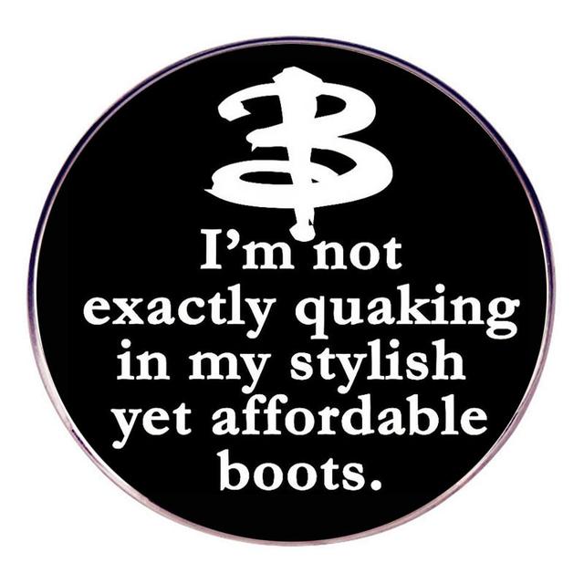 TEMU Vampire Hunter Parfait Brooch Classic Film And Television Lines Pin Metal Alloy Badge Accessories