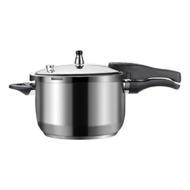 TEMU Olla a Presión de Acero Inoxidable Libanés de 5l con Revestimiento Alemanio | Utensilios de Cocina Duraderos y Elegantes con Tapa y Asas