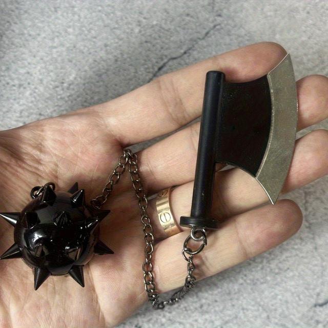 TEMU Llavero de Metal , Grande, , Accesorios de Cosplay Anime, Espada de Acero, Cuchillo de Hierro Ninja, Hoja Segura sin Afilar, Accesorios de Disfraz Real, Original, Sable Samurái, Regalo Japonés