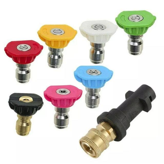 TEMU Gb Pressure Washer Lance Spray Wand 7 Nozzle+adapter For Karcher --k7