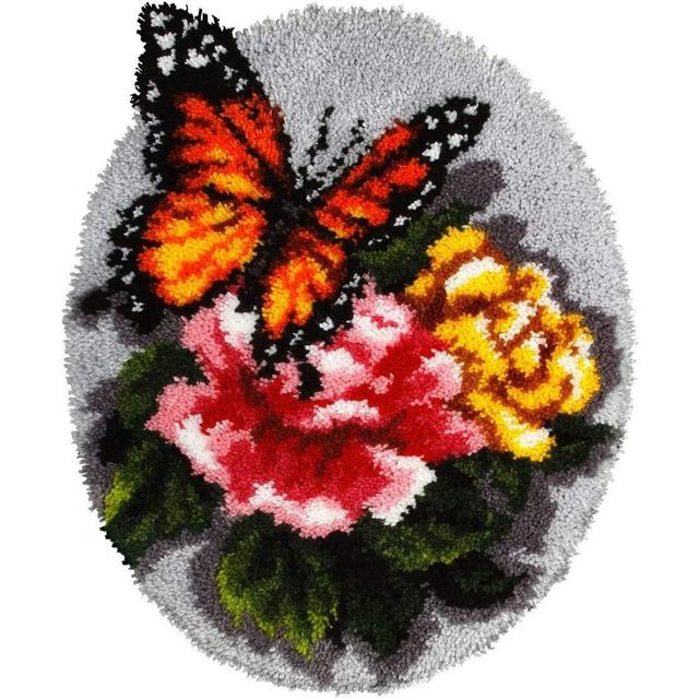 TEMU Latch Hook Rug Kit Floral