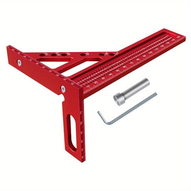 TEMU Multi-angle With Angle Positioning Dowel Pin And Scribing Holes - Lengthened Multi Angle 3d Square Protractor Drafting Triangle Metric For Carpentry Engineering