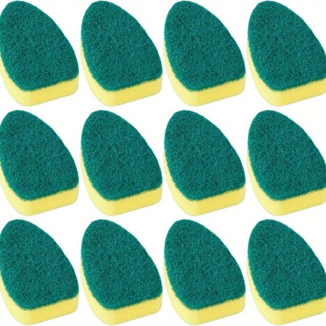 TEMU 12-pack Non-scratch Dish Wand Sponge Refills, Kitchen Cleaning Supplies For Bathroom And Home Use