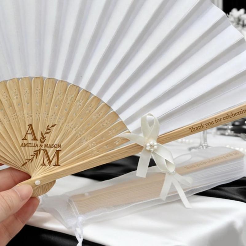 TEMU Customized Wedding Keepsakes / Personalized Hand Fans For Weddings / Rustic-themed Favor Fans / Gifts For Guests / Gifts For Bridesmaids / Party Giveaways