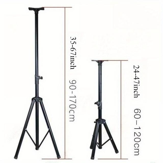 TEMU Heavy-duty Metal Adjustable Tripod Speaker Stand For Stage Performance, Extendable Audio Triangle Support