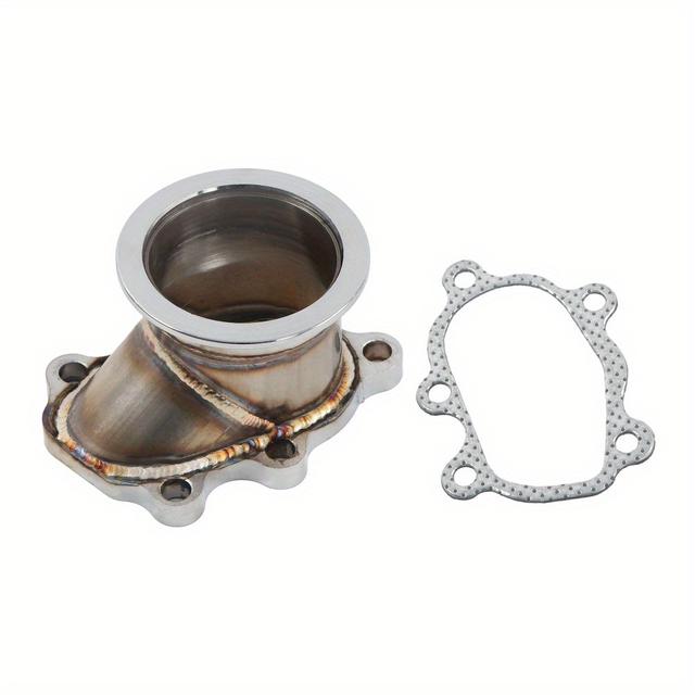 TEMU For T25 T28 Gt28 To 2.5" Turbo Adapter 63mm V-band Clamp Flange, Performance, Car Modification, , , Highquality, Oemgrade Material, Turbo Connector, Exhaust Adapter, Diy Mechanics, Tuner Cars