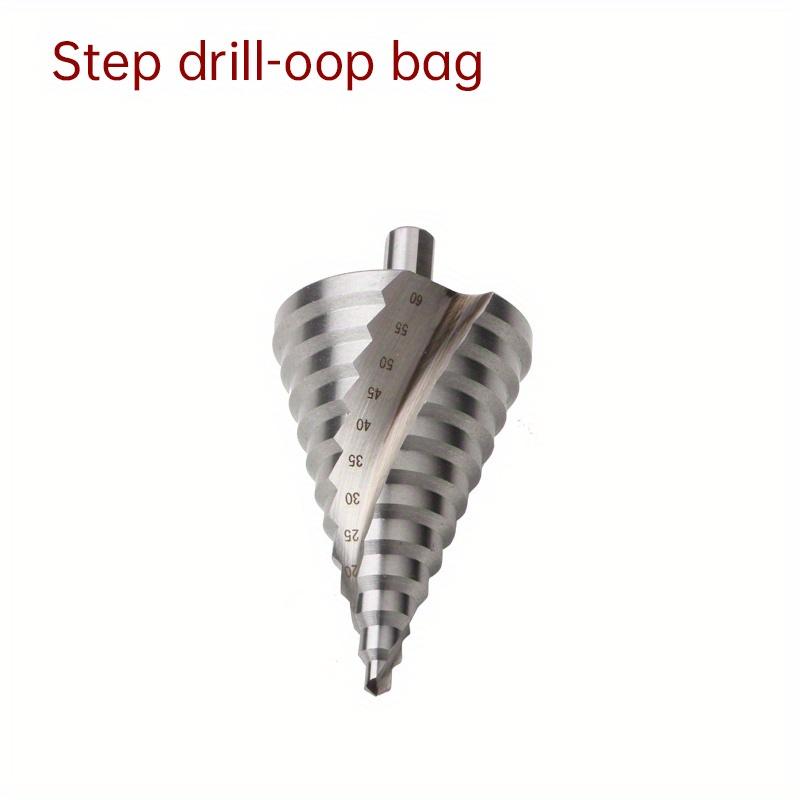 TEMU 1pc Steel Step Drill Bit - 6-60mm, Triangular Handle, Hss4241 Material Cutting And Drilling, Durable With Plastic , Suitable For Diy Projects/woodworking Enthusiasts