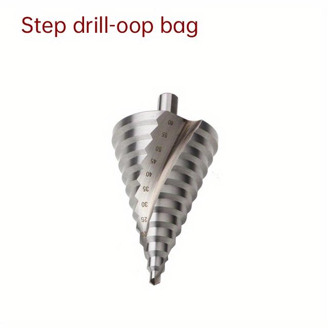 TEMU 1st Hög hastighetsstålstegborr - 6-60mm, Triangulärt Handtag, Material HSS4241 för Precisionsskärning och Borrning, Hållbar med Plasttubförpackning, Lämplig för DIY-projekt/Träarbetare