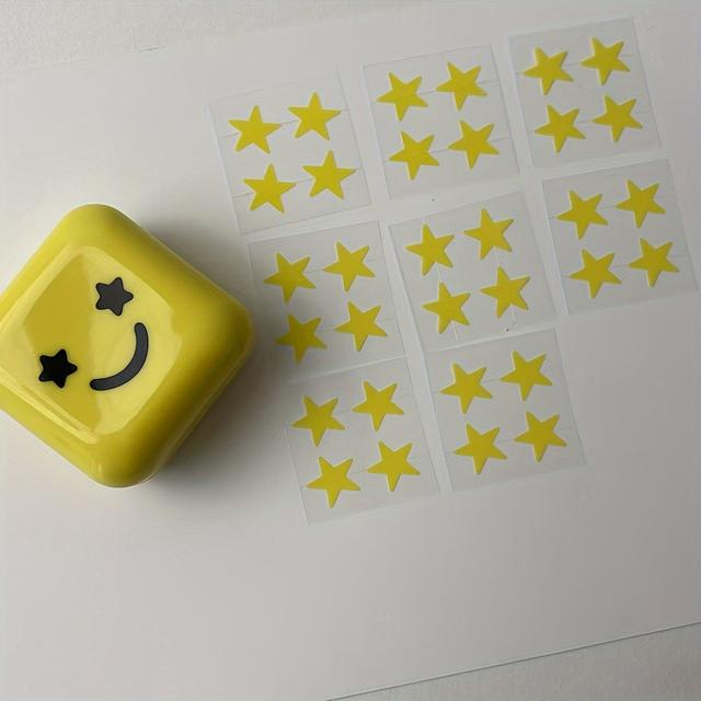 TEMU 32 Face Stickers - Cute Cartoon Design With Stars & Smile, Easy-to-apply Makeup Decals For Parties, Festivals, Special Occasions, Festive Decoration, Design, Durable Decals