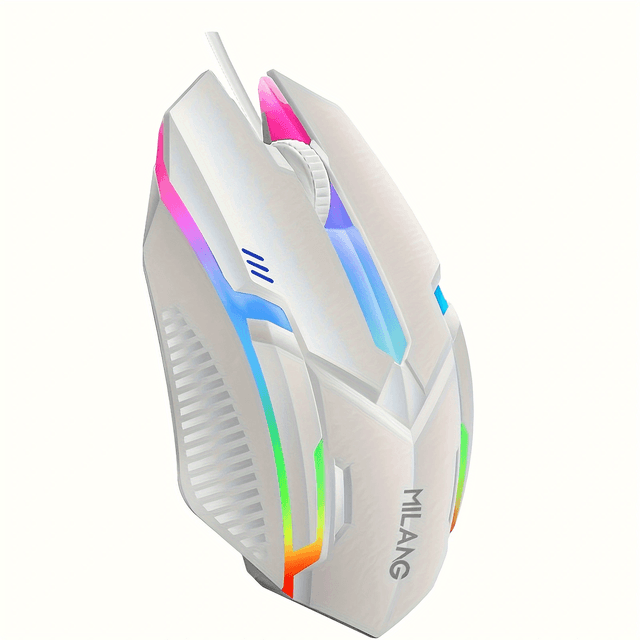 TEMU 1pc Of Options Desktop And Laptop Rgb Glowing Mouse, Wired Usb Mouse For Gaming And Office Use