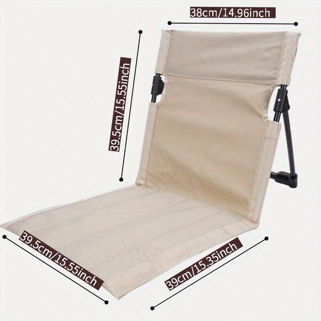 TEMU Folding Chair With A Sturdy Backrest - Durable Oxford Fabric, Camping And Picnics, , Portable, Lazy Chair