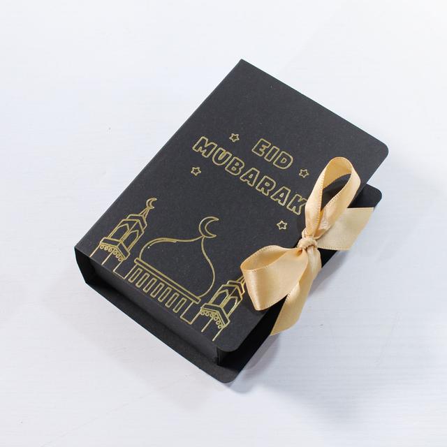 TEMU Set mit 10 Geschenkboxen im Buchdesign mit Band. Diese Papier-Geschenkboxen sind perfekt für die Feierlichkeiten von Eid Al-Fitr und Eid .