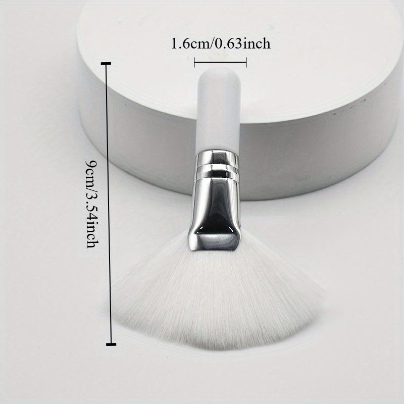 TEMU 1pc Hypoallergenic Scalloped Facial Brush With Soft Nylon Bristles - Skin, Portable, Unscented, Normal Skin Types, Applicator For Precise Beauty Routine, Facial Cleansing Brush