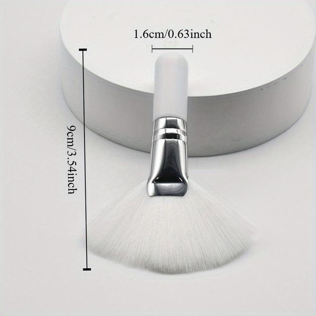 TEMU 1pc Hypoallergenic Scalloped Facial Brush With Soft Nylon Bristles - Skin, Portable, Unscented, Normal Skin Types, Applicator For Precise Beauty Routine, Facial Cleansing Brush