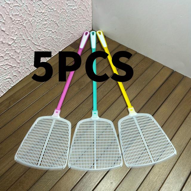 TEMU Colorful Handle Plastic Fly Swatter With Extended Rod For And Flies