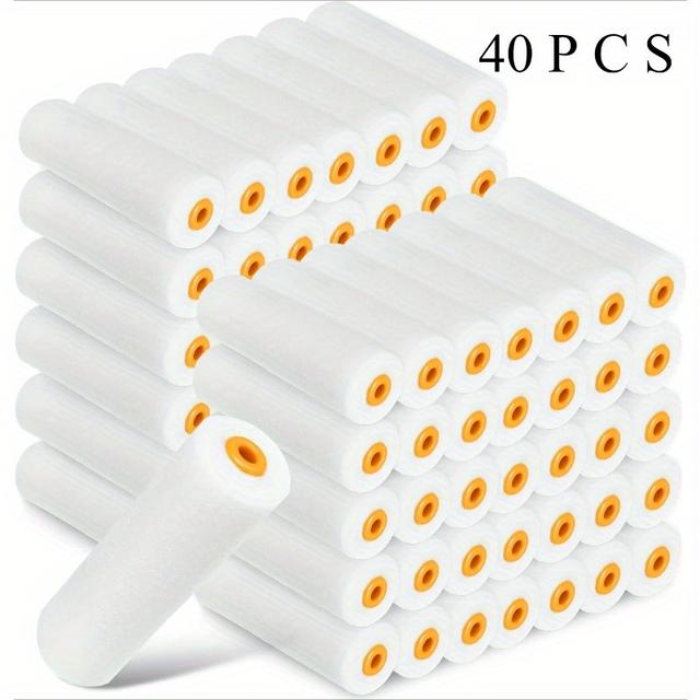 TEMU 40 de espuma para pintura de 4 polegadas, mini de densidade, adequados para pequenas como paredes, , armários, portas, etc. , duráveis e eficientes