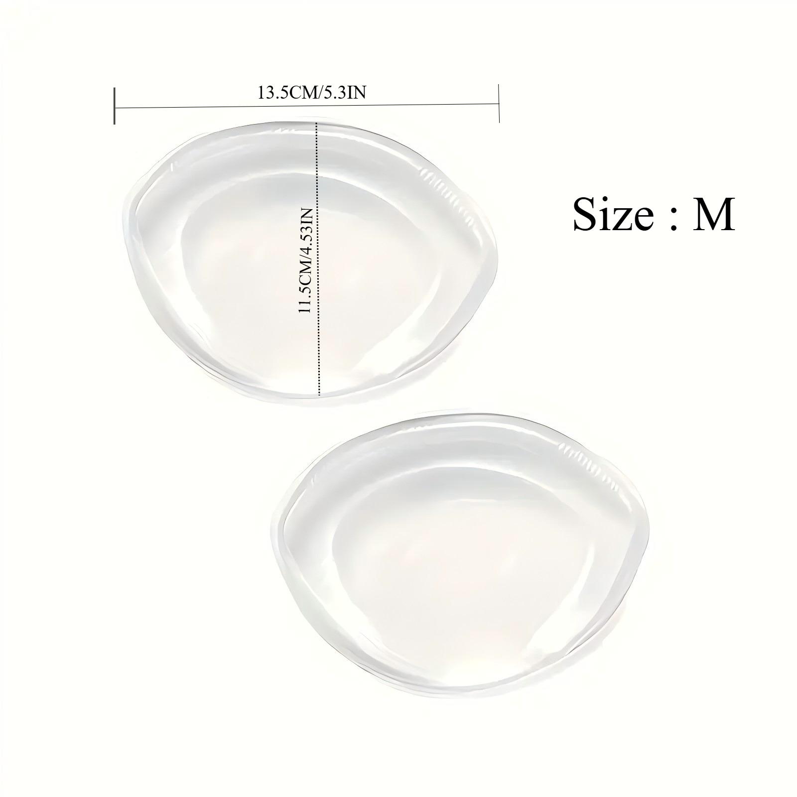 TEMU 2pcs Large Transparent Silicone Breast Pads For - Instant Bust Enhancer, & , Bikini Swim Top , Pool & Beach Use, Discreet Adhesive Padding