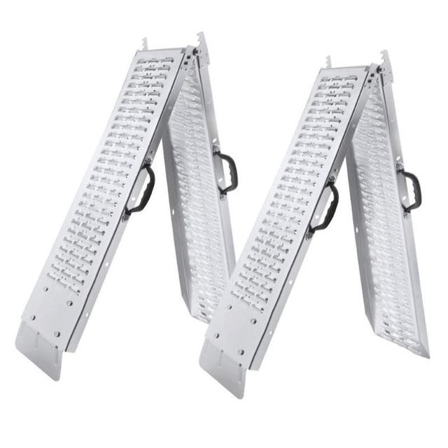 TEMU 2 X Foldable Loading Ramps Car Loading Ramps Load Capacity 400 Kg Loading Rails Suitable For Motorcycles, Trailers, Lawn Mowers