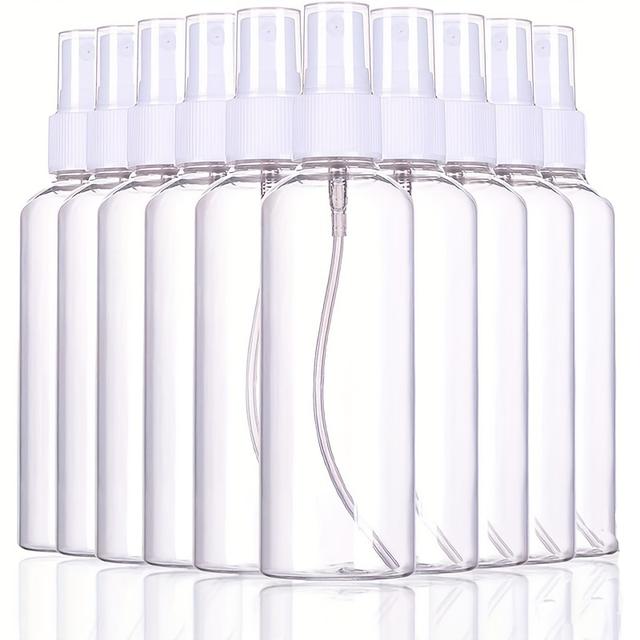 TEMU 30pcs, 100ml Reusable Spray Bottles Leakproof Travel Pet+pp Material Fine Spray Bottle, Suitable For Skincare Cosmetics Camping And Activities