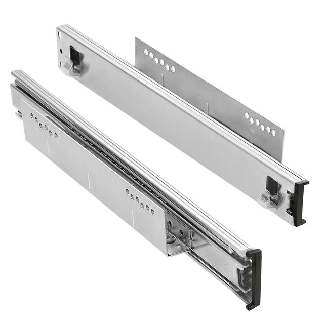 TEMU 2pcs Full-extension Drawer Rails Made Of Steel Soft Close Roller Telescopic Runners Length 40. 5cm