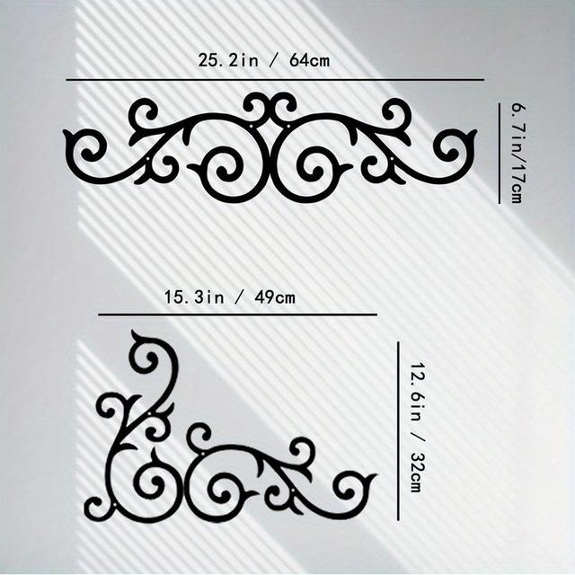 TEMU ตกแต่งผนังโลหะแบบวินเทจ - ศิลปะเหล็กสไตล์รัสติกสำหรับทางเข้า, ห้องนั่งเล่น & สำนักงานที่บ้าน - ดีไซน์เรขาคณิต, ใช้ได้ทั้งในร่ม/กลางแจ้ง, เหมาะสำหรับงานแต่งงาน & คริสต์มาส, 1 คู่