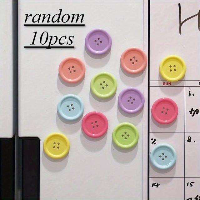 TEMU 10개 컬러풀한 캔디 버튼, 냉장고 자석으로 사용, 사무실 노트 및 주방 장식에 이상적입니다.