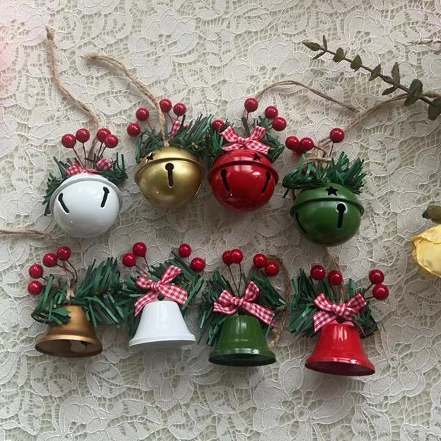TEMU 8 Sets Of Different Styles Of Christmas Ornaments Bell Jingle Bells Multifunctional Christmas Tree Pendants Exquisite Christmas Ornaments Christmas Party Supplies